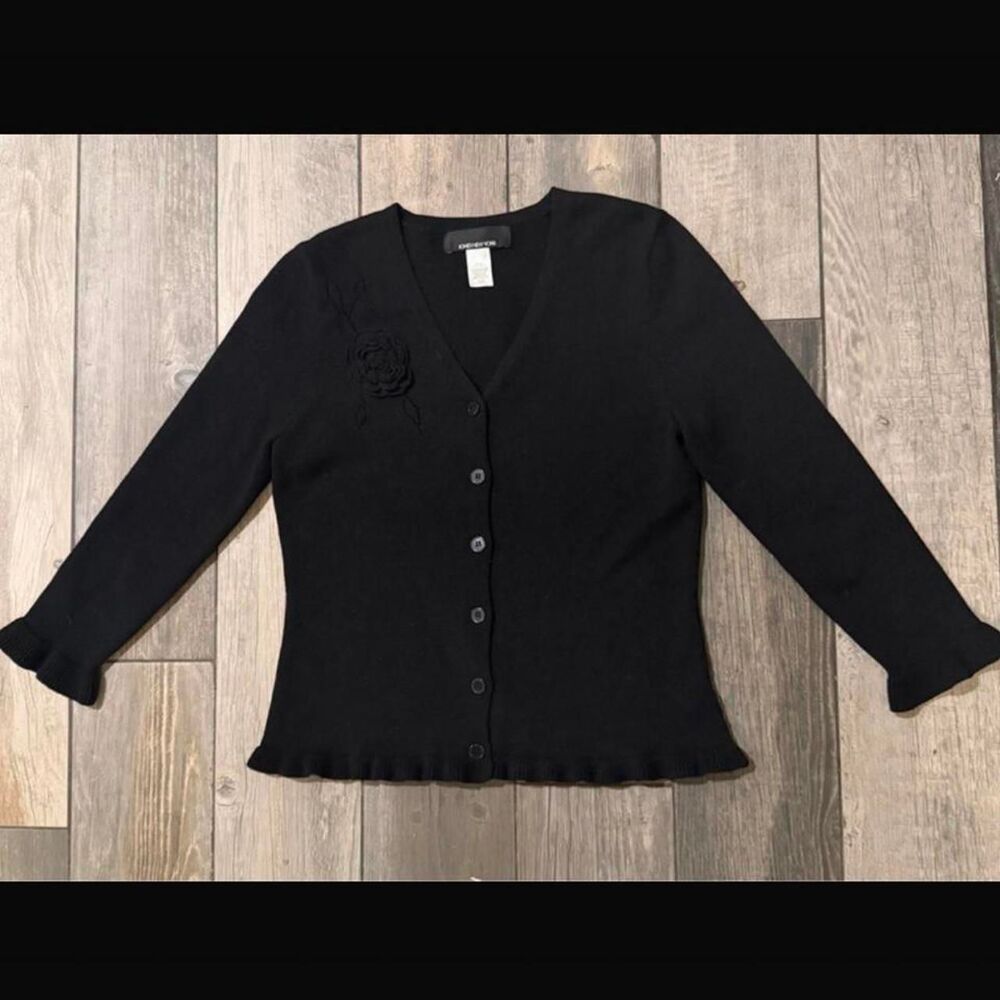 Y2k Jones New York Black Cardigan